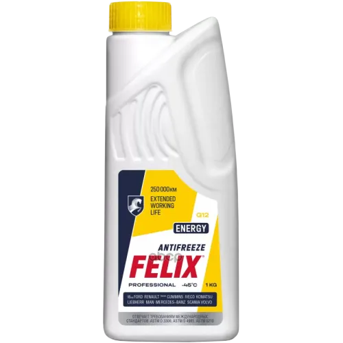 Антифриз Felix Energy Готовый -40C Желтый 1 Кг Felix 