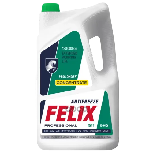 Felix Prolonger G11 Антифриз Зеленый Концентрат (5L) Felix 