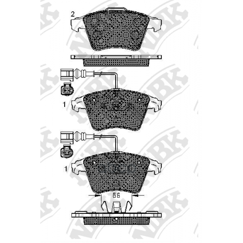 Колодки Тормозные Vw Transporter/Multivan 03- Перед. R16 NiBK 