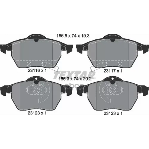 Колодки Тормозные Дисковые К Т 4 Шт. Textar 