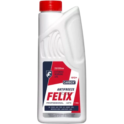 Антифриз Felix Carbox G-12 (-40 C)/Красный/ 1Кг Felix 