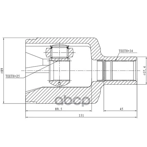 Шрус Внутренний Mercedes Benz Glk-Class 204 4 Matic (08--15), - L Zikmar 
