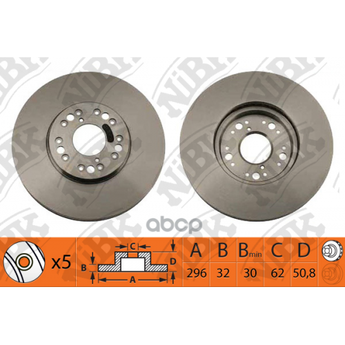 Диск Тормозной Lexus Gs300/Gs400 97>/Is200/Is300 99>03 Передний Вент. NiBK 