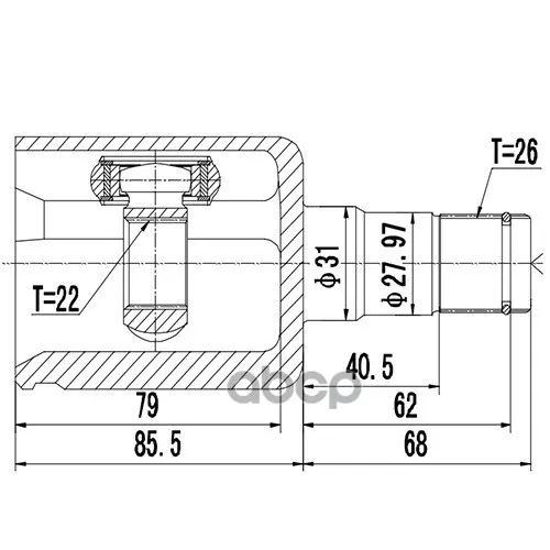 Шрус Skoda Rapid/Vw Polo 09- Внутр.лев. Zikmar 