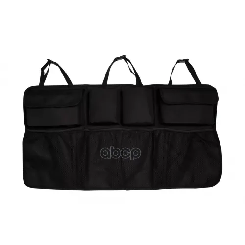 Органайзер Универсальный На Спинку Заднего Сиденья Big. 100*46См. 8 Вместительных Карманов. Простое Крепление За Подголовники Задних Сидений. Черный Kraft 