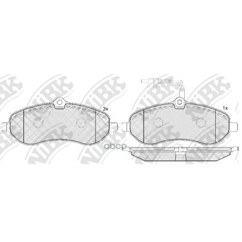 Тормозные Колодки Дисковые Peugeot Tepee 2.0 NiBK 