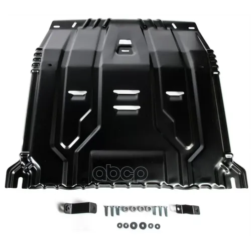 Защита Картера + Кпп + Комплект Крепежа, Сталь, Hyundai Santa Fe 2018-, V - 2.2D 2.4/Kia Автоброня 111.02375.1