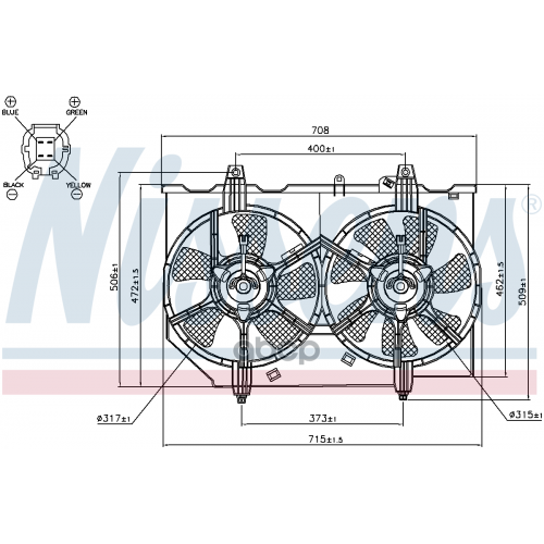 Вентилятор Радиатора Nissan X-Trail 01- Nissens 