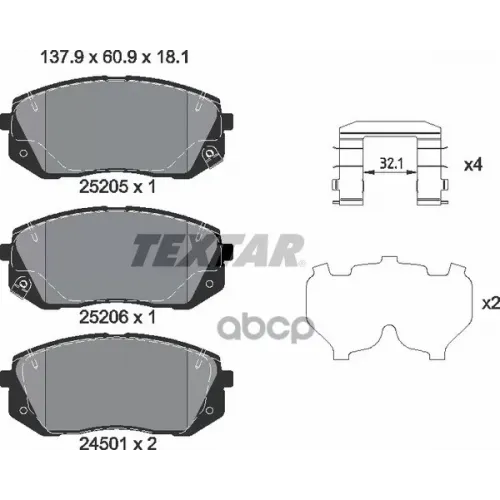 Комплект Тормозных Колодок Textar 