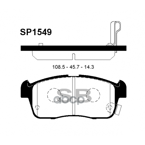 Колодки Тормозные, Передние Sangsin brake 