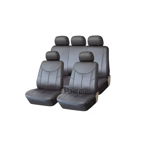 Чехлы Универсальные Style. Экокожа. Серые. Srs Airbag. 11 Предметов. Поролон 3Мм. 4 Молнии Kraft 