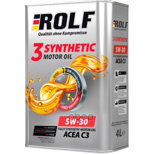 ROLF Rolf 3-Synthetic 5W30 Sn C3 Масло Моторное Синт. (4L)