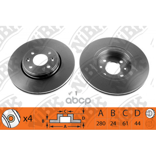 Диск Тормозной Renault Megane -09 1.6 NiBK 
