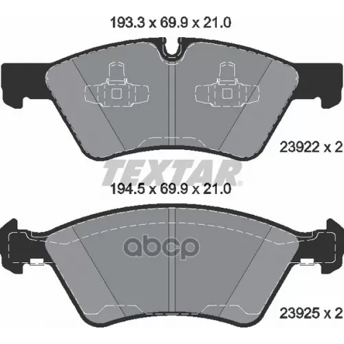 Комплект Тормозных Колодок Дисковый Тормоз Textar 