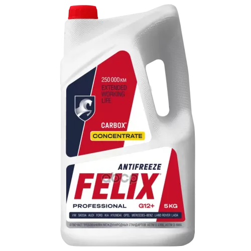 Felix Carbox G12+ Антифриз Красный Концентрат (5L) Felix 