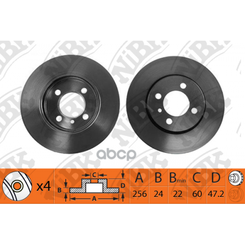 Диск Тормозной Chevrolet Lacetti/Epica/Rezzo Передний Вент. NiBK 