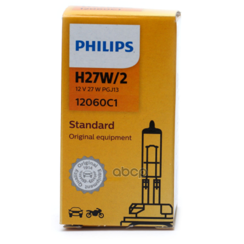 Лампа H27w/2 12060 12V 27W Pgj13 (Картонная Упаковка 1 Шт.) Philips 
