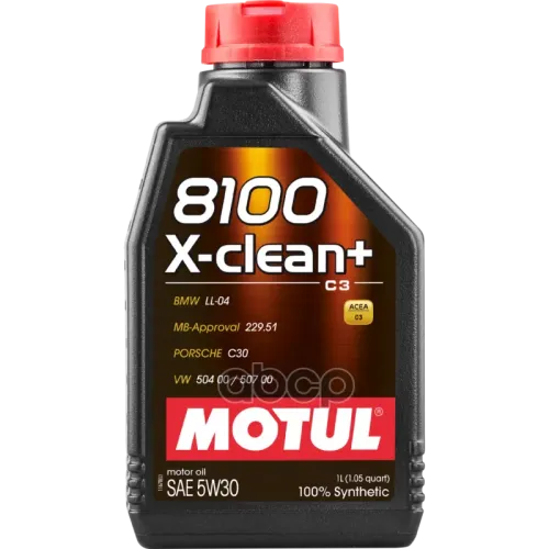 MOTUL Масло Моторное 5W30 Motul 1Л Синтетика 8100 X-Clean +