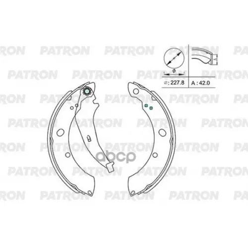 Тормозные Колодки Барабанные Vag Polo/Rapid 10- PATRON 