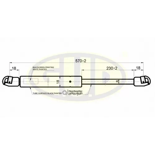 Ggs020357 Амортизатор Багажника Mit Carisma (Da_) 07/95- 490N L 570/230Mm G.U.D 