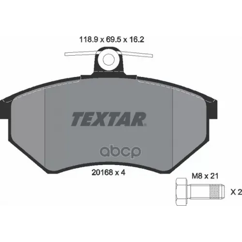 Колодки Тормозные Дисковые К Т 4 Шт. Textar 