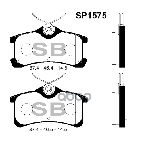 Колодки Тормозные Дисковые, Задние Sangsin brake 