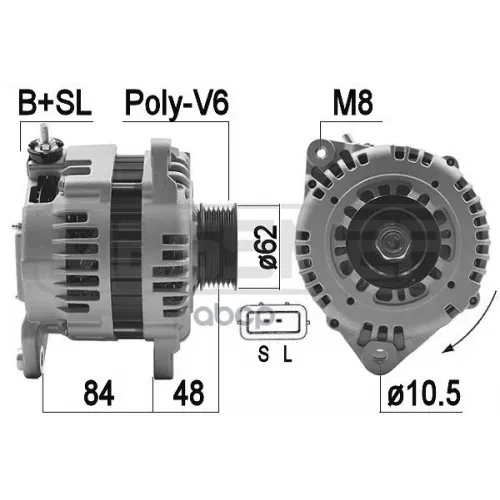 Генератор Nissan Maxima/Murano 110A Era 