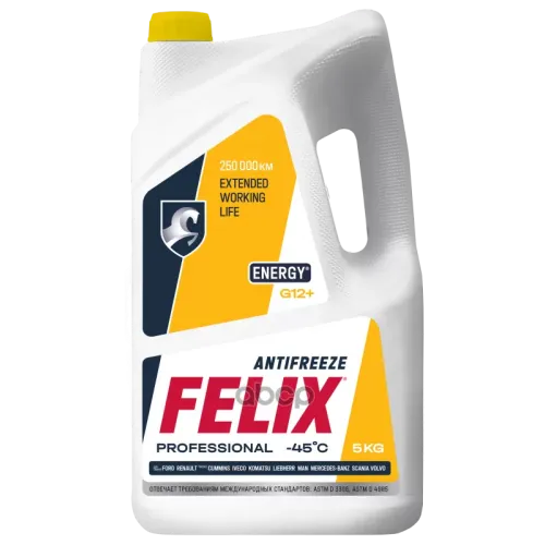 Felix Energy G12+ Антифриз Желтый Готовый (5L) Felix 
