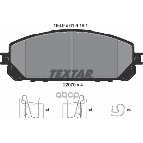 Колодки Тормозные Передние Textar 