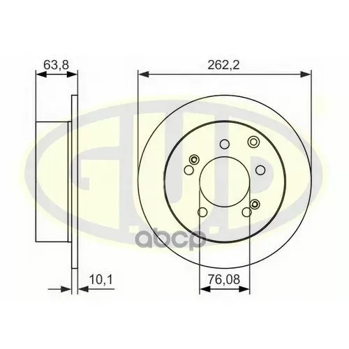 Диск Тормозной Kia Cerato/Soul 09- Задний G.U.D 