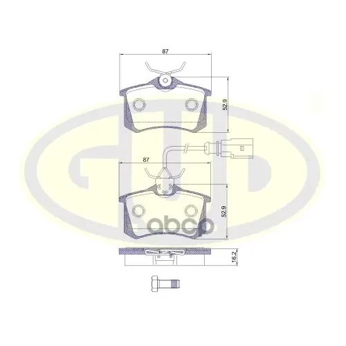 Колодки Тормозные Задние Vw Sharan1.8-1.9Tdi 00-/Polo 1.4-1.9Tdi 01-03 G.U.D 
