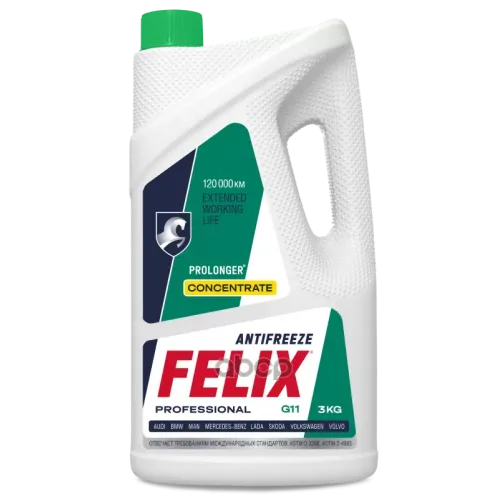 Felix Prolonger Антифриз Зеленый Концентрат 3Kg Felix 