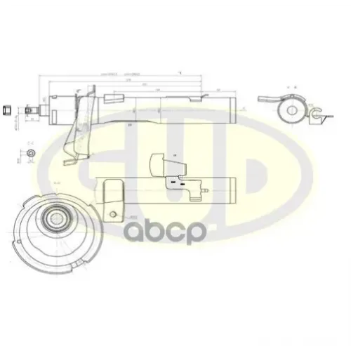 Амортизатор Ford Focus 2/C-Max 04- Передн.лев. G.U.D 