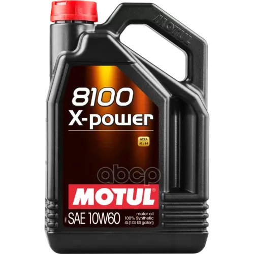 MOTUL Motul 8100 X-Power 10W60 A3. Sn Масло Моторное Синт. 4L