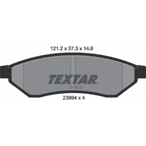 Комплект Тормозных Колодок, Дисковый Тормоз Textar 