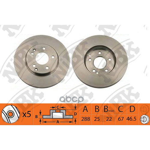 Диск Тормозной Mb E-Class(W210) 97- NiBK 