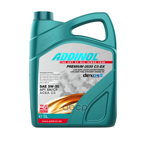 ADDINOL Addinol Premium 5W30 Ll C3 Sn/Cf Масло Моторное Синт. (5L)