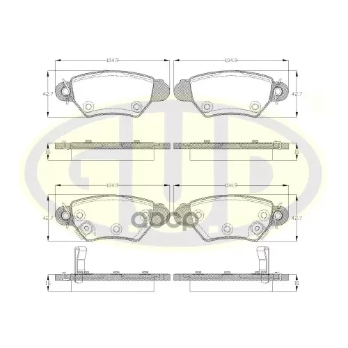 Колодки Тормозные Задние Opel Astra 1.2I-2.0Di 98-01/Zafira 1.8I/2.0Di 99-00 G.U.D 