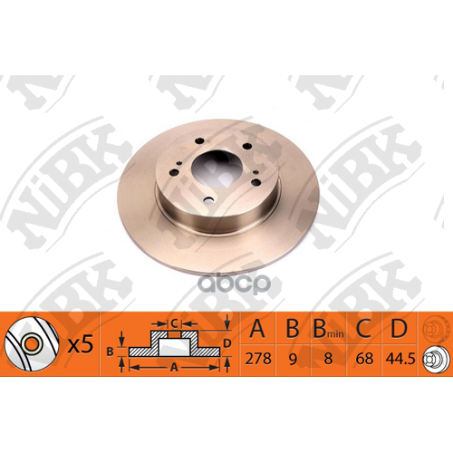 Диск Тормозной Nissan Maxima 2.0 NiBK 