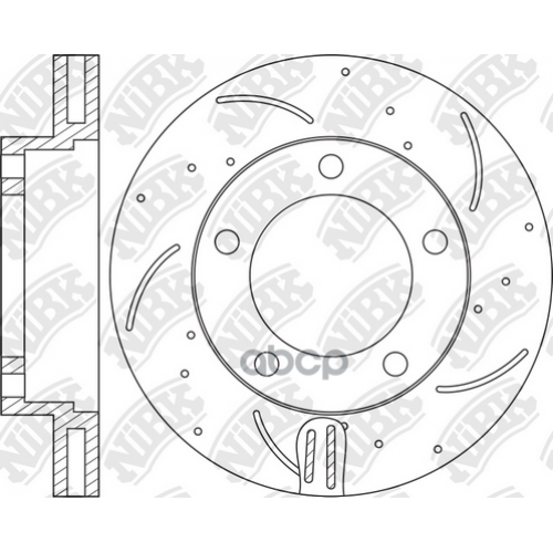 Диск Тормозной Performance Toyota Land Cruiser J100 4.2D/4.7 98-07 Передний Вент NiBK 