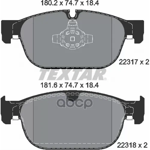 Комплект Тормозных Колодок Передн. Textar 