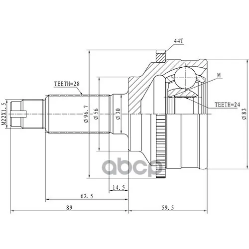 Шрус Ford Maverick 2011- Наружн. Zikmar 