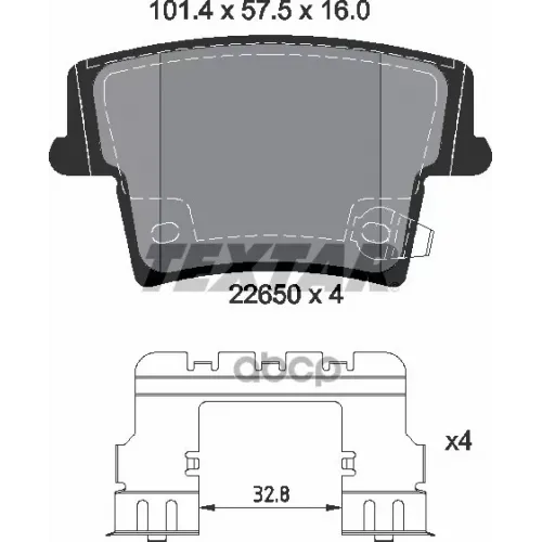 Комплект Тормозных Колодок, Дисковый Тормоз Textar 