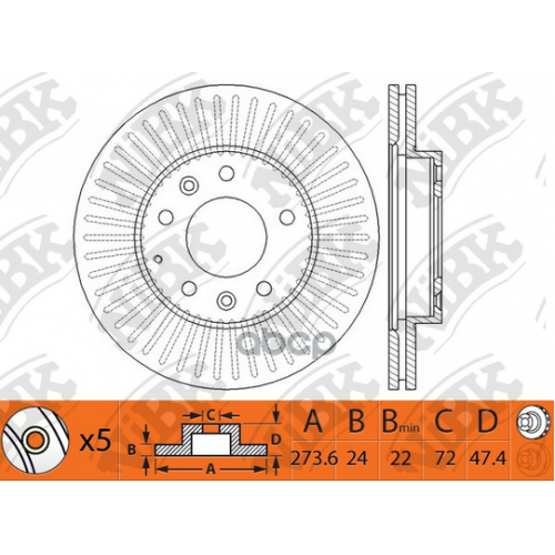 Диск Тормозной Mazda 6/Premacy -07 1.8-2.0 NiBK 