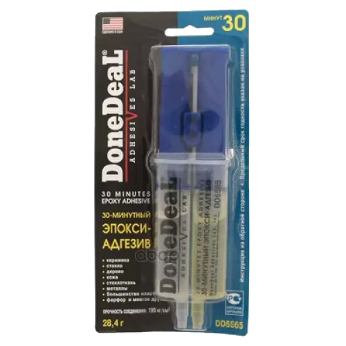 Done Deal 30-Min Epoxy Adhesive Клей Эпокси-Адгезив 30 Минутный (Прозрачный) (0.04L) DoneDeal 