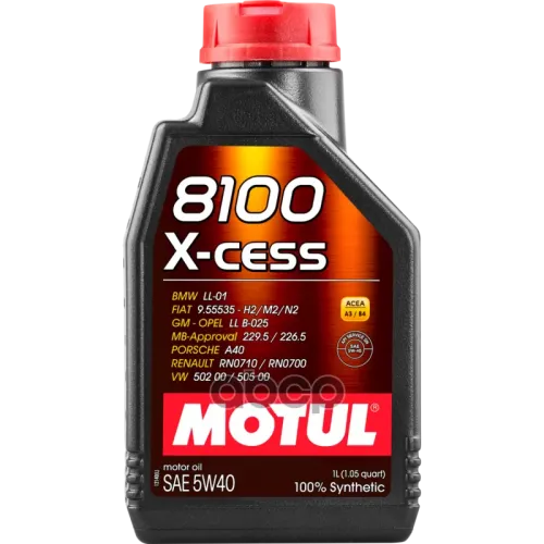MOTUL Масло Моторное 5W40 Motul 1Л Синтетика 8100 X-Cess A3/B4