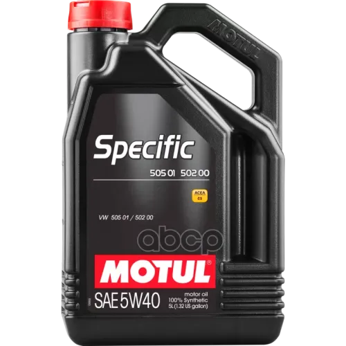 MOTUL Масло Моторное 5W40 Motul 5Л Синтетика Specific Vag 502.00/505.00/505.01 A3/B3