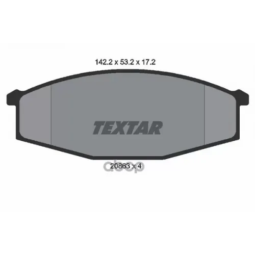 Колодки Тормозные Дисковые К-Т 4 Шт. Textar 