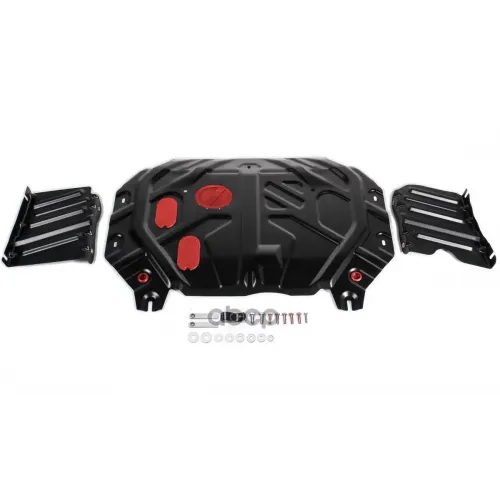 Защита Картера + Кпп + Комплект Крепежа, Сталь, Kia Soul 2017-2019, V-1.61.6T2.0/Kia So Автоброня 111.02845.1