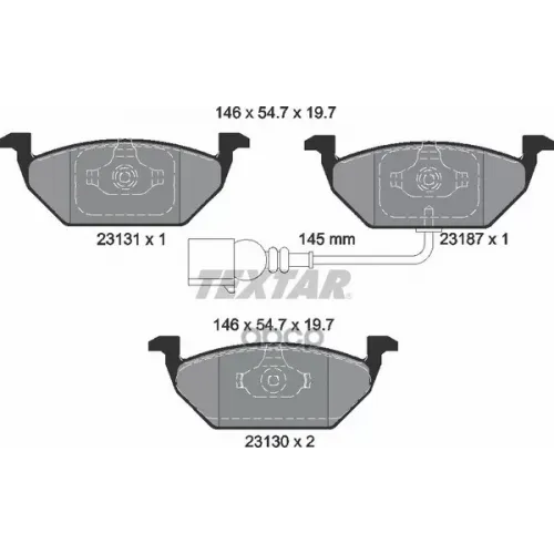 Колодки Тормозные Дисковые К Т 4 Шт. Textar 